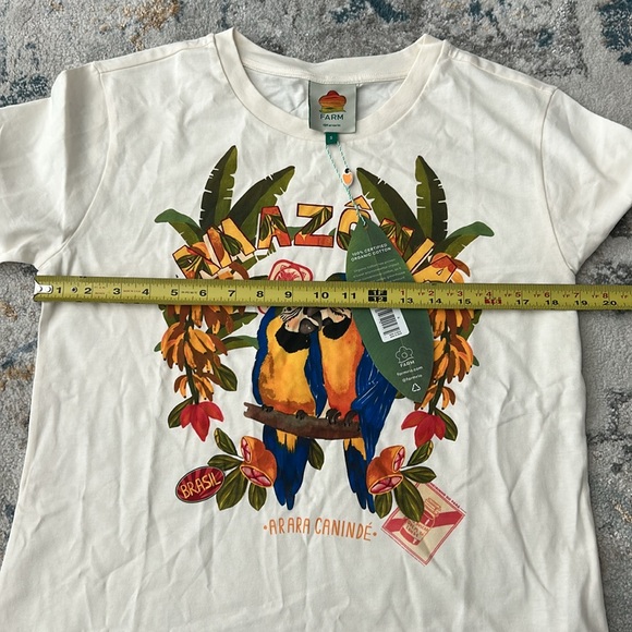 FARM Rio Amazonia tropical 100% cotton women t shirt - Picture 15 of 15